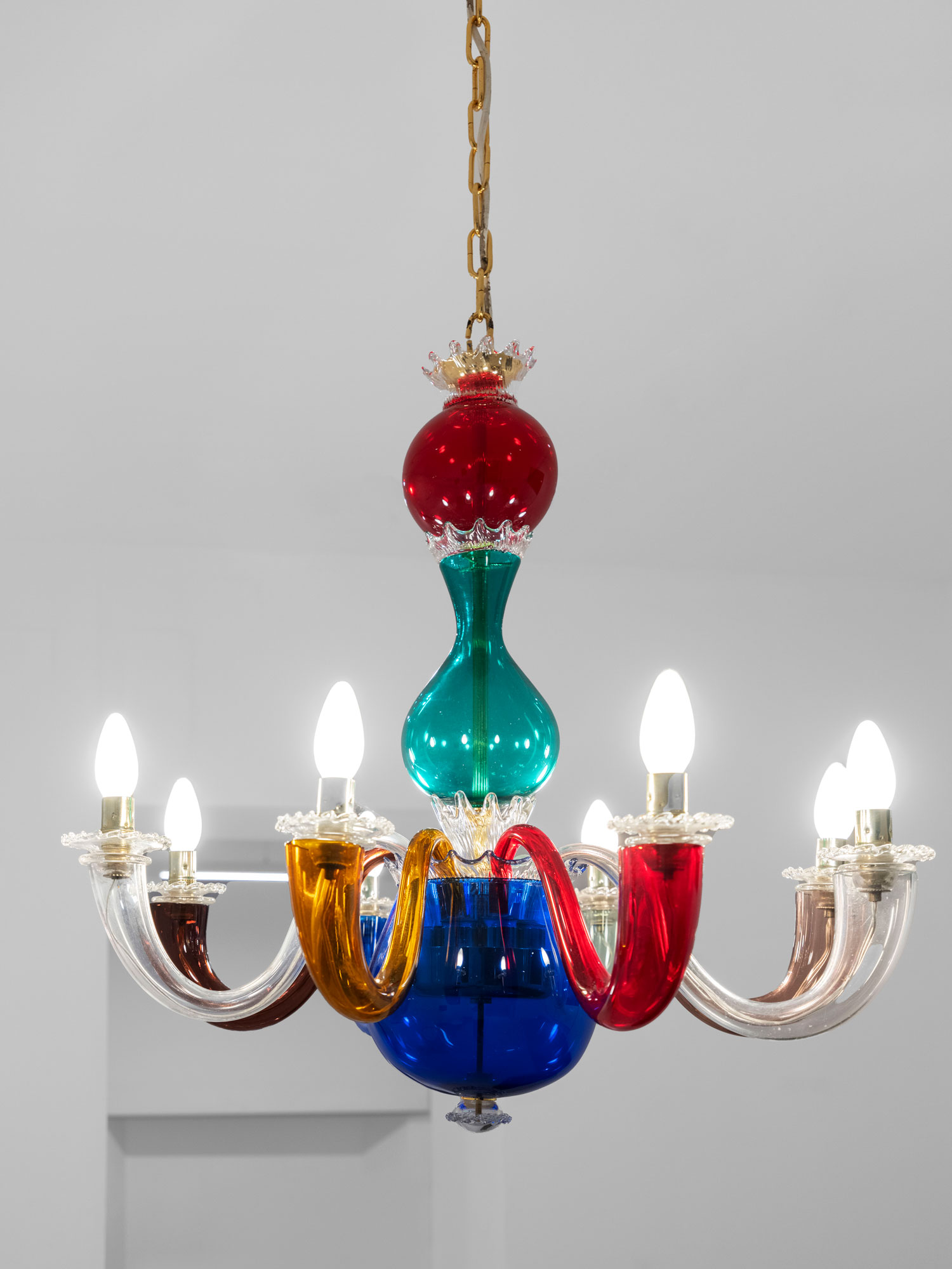 Glass chandelier